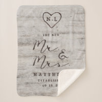 Carved Sweethearts the New Mr. & Mrs. Newlyweds