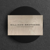 Carved Text Construction Builders Contractors Business Card