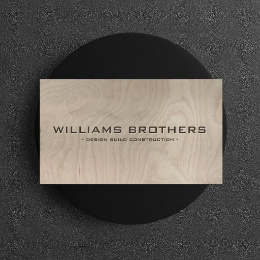 Customizable Carved Text Construction Builders Contractors Business Card