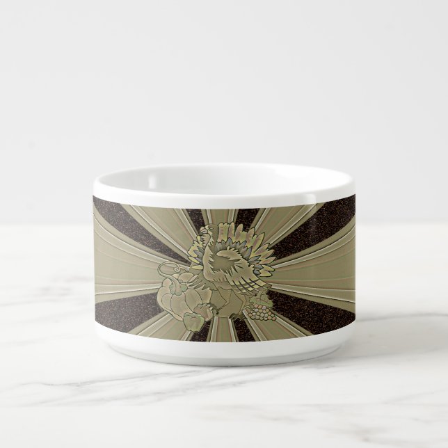 Carved Thanksgiving Turkey - Bowl (Center)