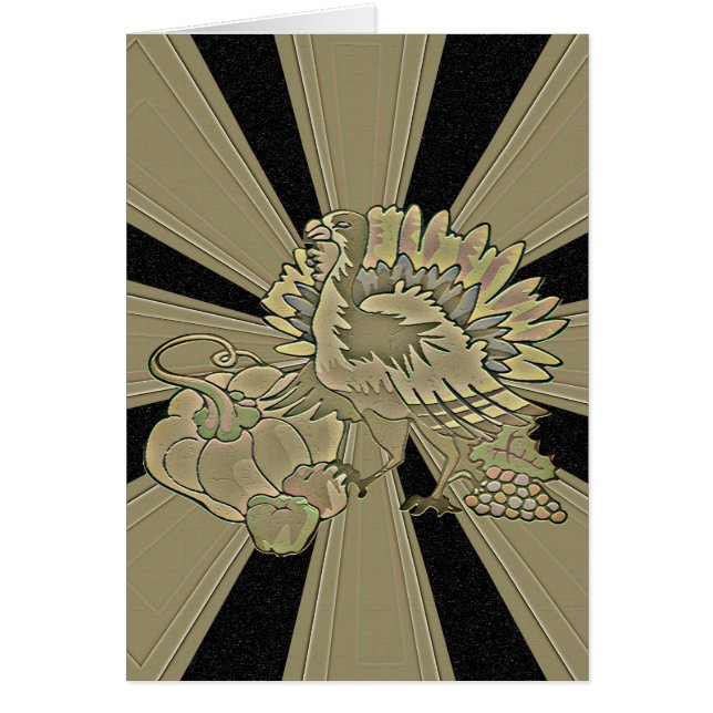 Carved Thanksgiving Turkey - Cards (Front)