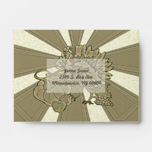 Carved Thanksgiving Turkey - Envelope