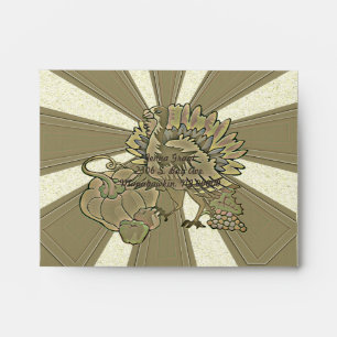 Carved Thanksgiving Turkey - Envelope