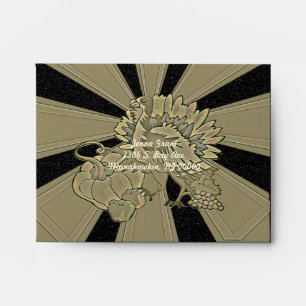 Carved Thanksgiving Turkey - Envelope