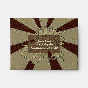 Carved Thanksgiving Turkey - Envelope
