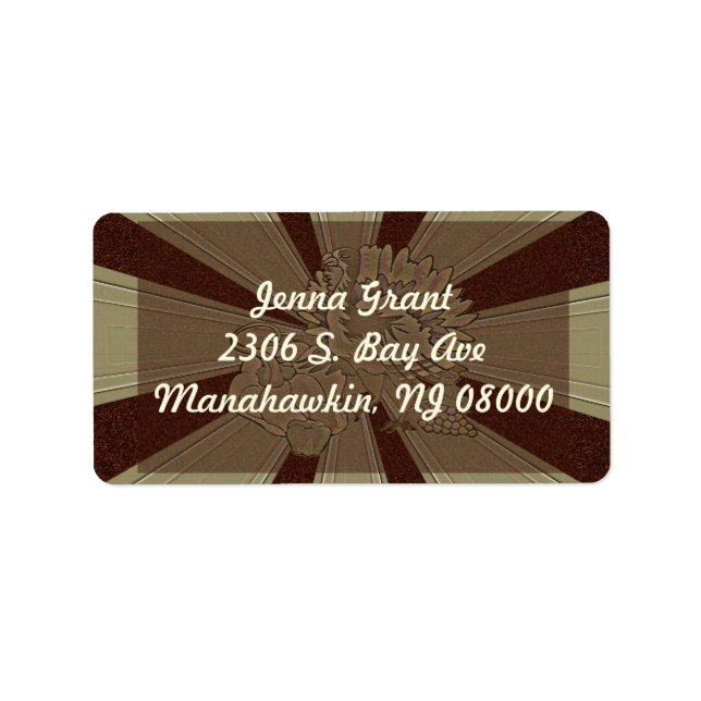 Carved Thanksgiving Turkey - Label (Front)