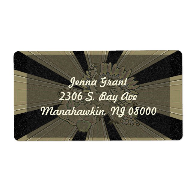 Carved Thanksgiving Turkey - Label (Front)