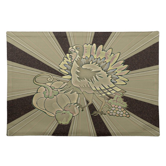 Carved Thanksgiving Turkey - Placemat (Front)