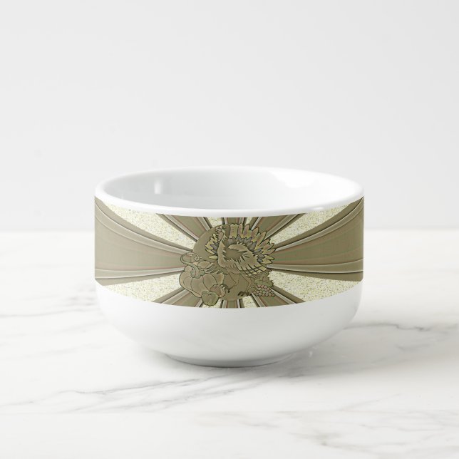 Carved Thanksgiving Turkey - Soup Mug (Front)