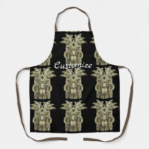 Carved Tiki Sculpture Thunder Apron