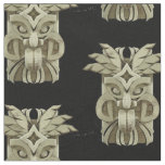 Carved Tiki Sculpture Thunder Fabric