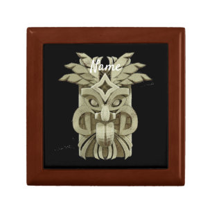 Carved Tiki Sculpture Thunder  Gift Box