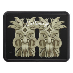 Carved Tiki Sculpture Thunder Hitch Cover