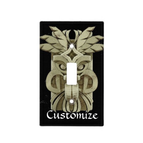 Carved Tiki Sculpture Thunder Light Switch Cover