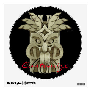 Carved Tiki Sculpture Thunder Wall Decal