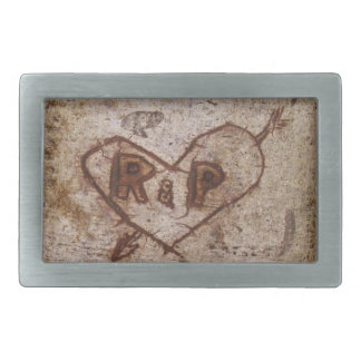 Carved Tree Graffiti Belt Buckle