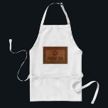 Carved Wood Chag Sameach Adult Apron<br><div class="desc">Suitable for Chanukkah or other Jewish holidays. Features a computer-generated "old wood carving" of a Magen David (Star of David),  text reading "Chag Sameach" and a floral border.</div>