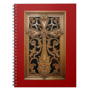 Carved-Wood Cross Notebook