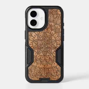Carved Wood Floral Circles Mandala iPhone 17 Case