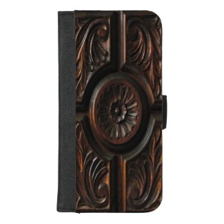 Carved Wood Image iPhone 8/7 Plus Wallet Case