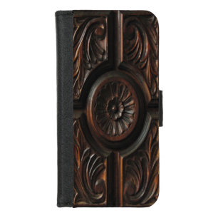 Carved Wood Image iPhone 8/7 Wallet Case