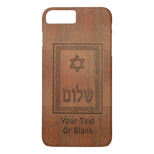 Carved Wood Shalom Case-Mate iPhone Case (Back)