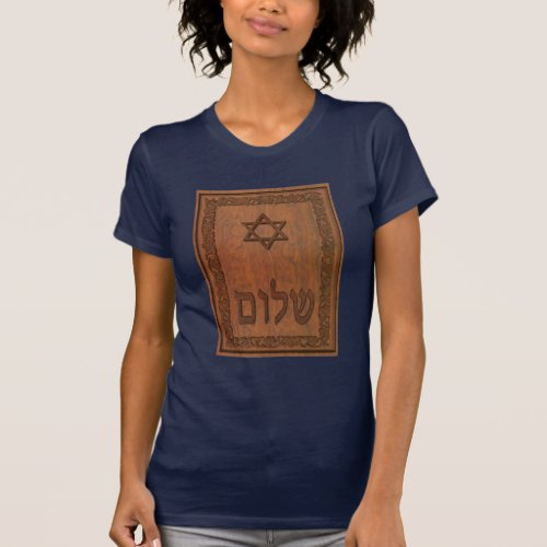 Carved Wood Shalom T_Shirt