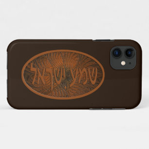 Carved Wood Shema Yisrael iPhone 11 Case