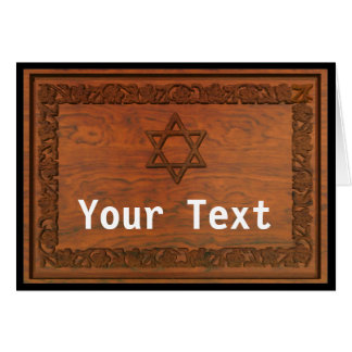 Carved Wood Star Of David Cards