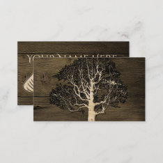 Carved Wood Tree Business Card at Zazzle