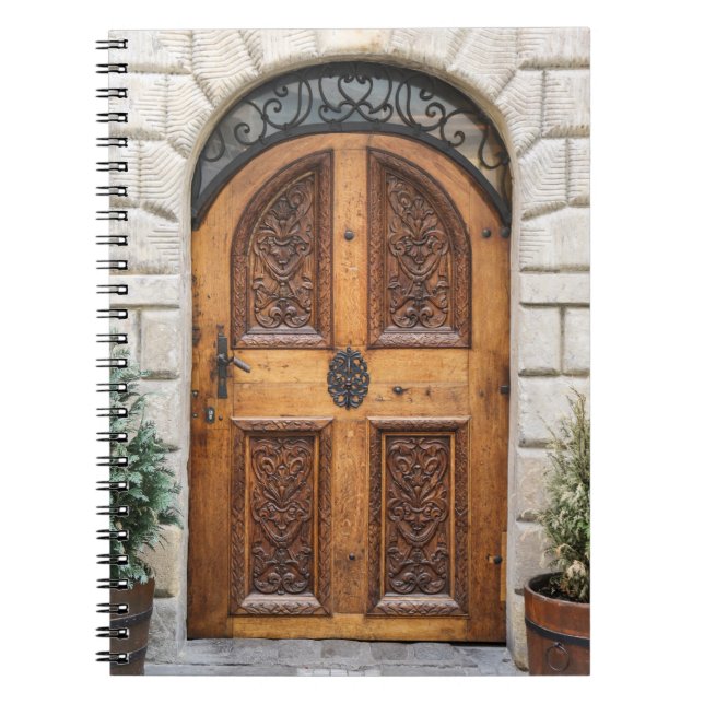 Carved Wooden Door Notebook (Front)