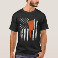 Carving Knife Cleaver Usa Flag Butcher Chef   Cook T-Shirt
