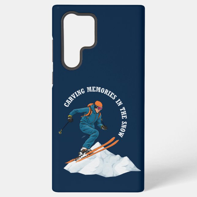Carving Memories In The Snow Samsung Galaxy Case (Back)