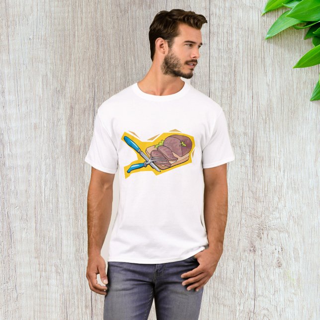 Carving Roast Beef with Fork and Knife T-Shirt (Creator Uploaded)