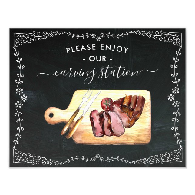 Carving Station Chalkboard Sign (Front)
