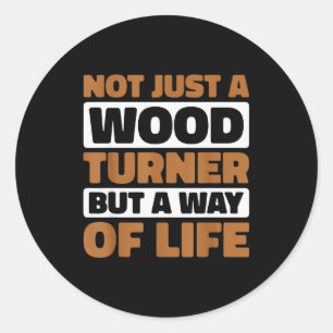 Carving Woodworker Woodworking - Woodturning Wood  Classic Round Sticker