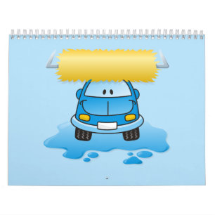 Carwash cartoon calendar