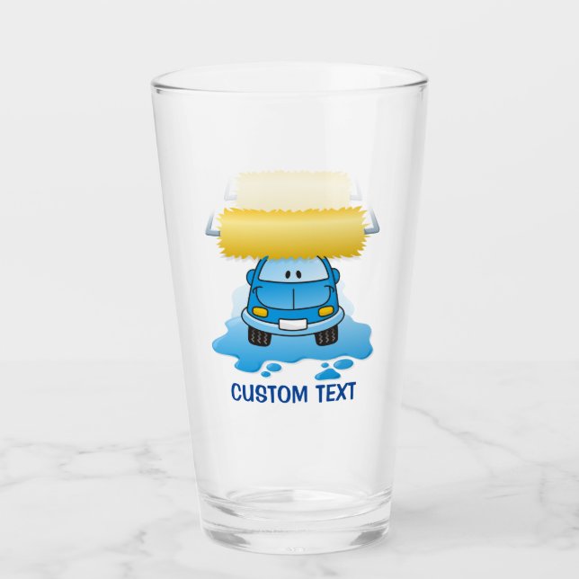 Carwash Cartoon Glass (Front)