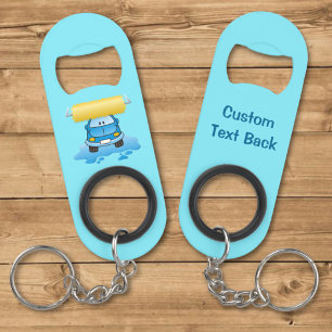 Carwash cartoon keychain bottle opener