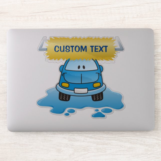Carwash Cartoon Sticker (Computer)