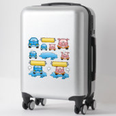 Carwash Cartoon Sticker (Suitcase)