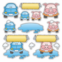 Carwash Cartoon Sticker