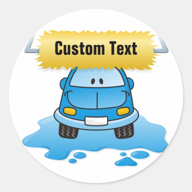 Carwash Classic Round Sticker (Front)