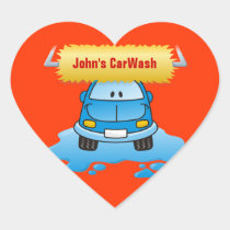 Carwash Heart Sticker