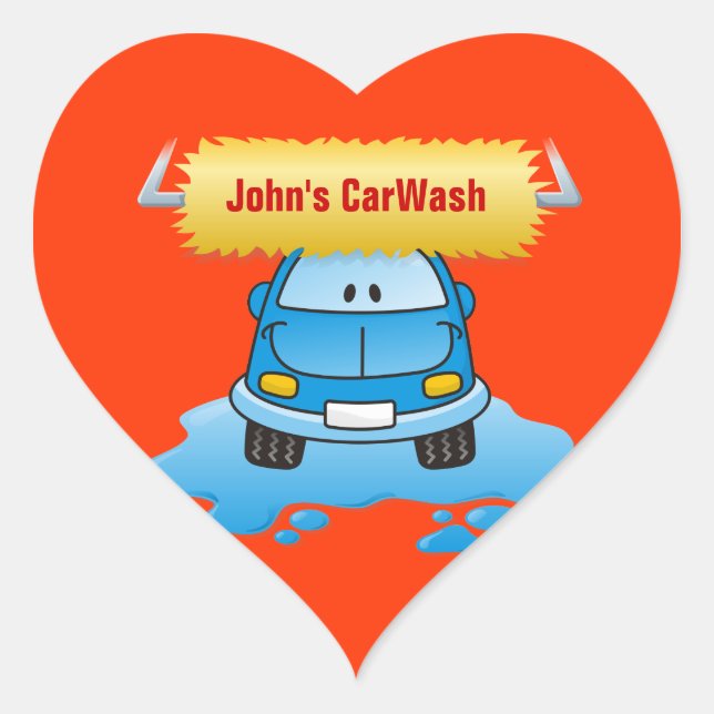 Carwash Heart Sticker (Front)