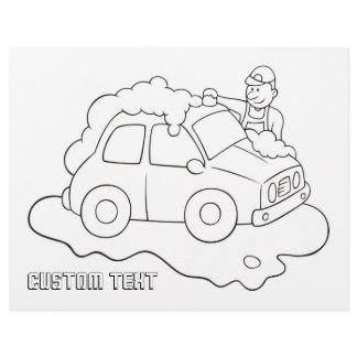 Carwash Man Coloring Book Page