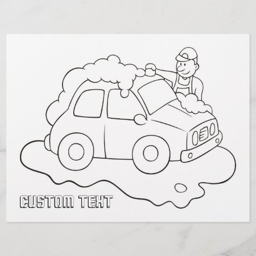 Carwash Man Coloring Book Page