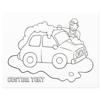 Carwash Man Coloring Book Page