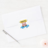 Carwash Pig Classic Round Sticker (Envelope)