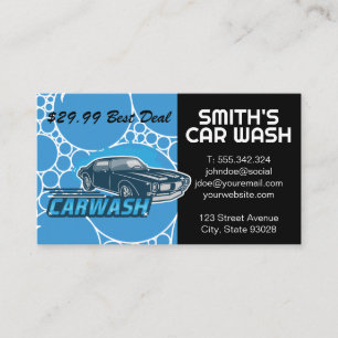 Carwash Soap Bubbles Auto Services Business Card